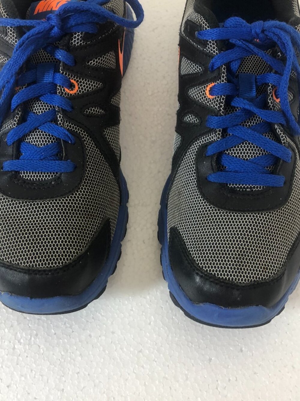 NIKE REVOLUTION 2  Blue BLACK ORANGE SWOOSH Size 6 Youth - Picture 11 of 14